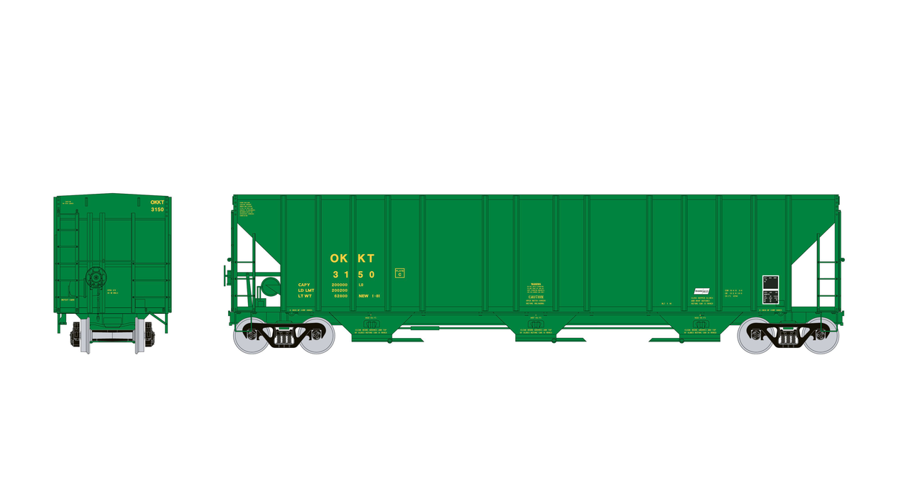 Exactrail Evolution EE1726-4 HO Scale Evans 4780 Covered Hopper OKKT 3199