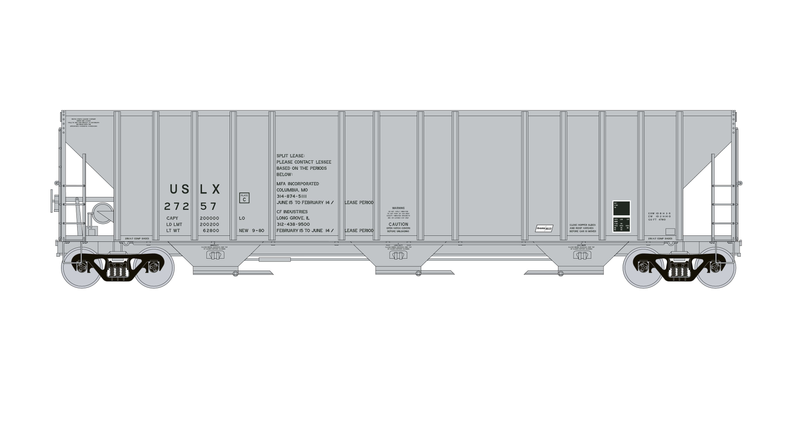 Exactrail Evolution EE1727-3 HO Scale Evans 4780 Covered Hopper USLX 27301