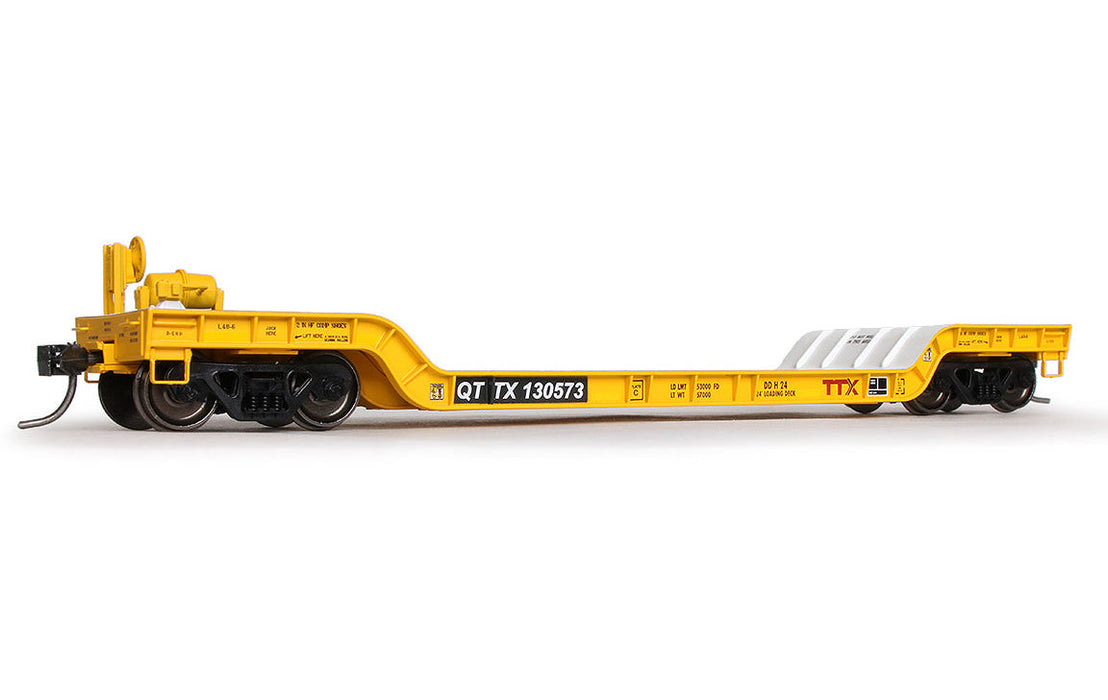 Exactrail Evolution EE1761-3 HO Scale Depressed Center Flatcar Trailer Train 2017 Logo QTTX 130576