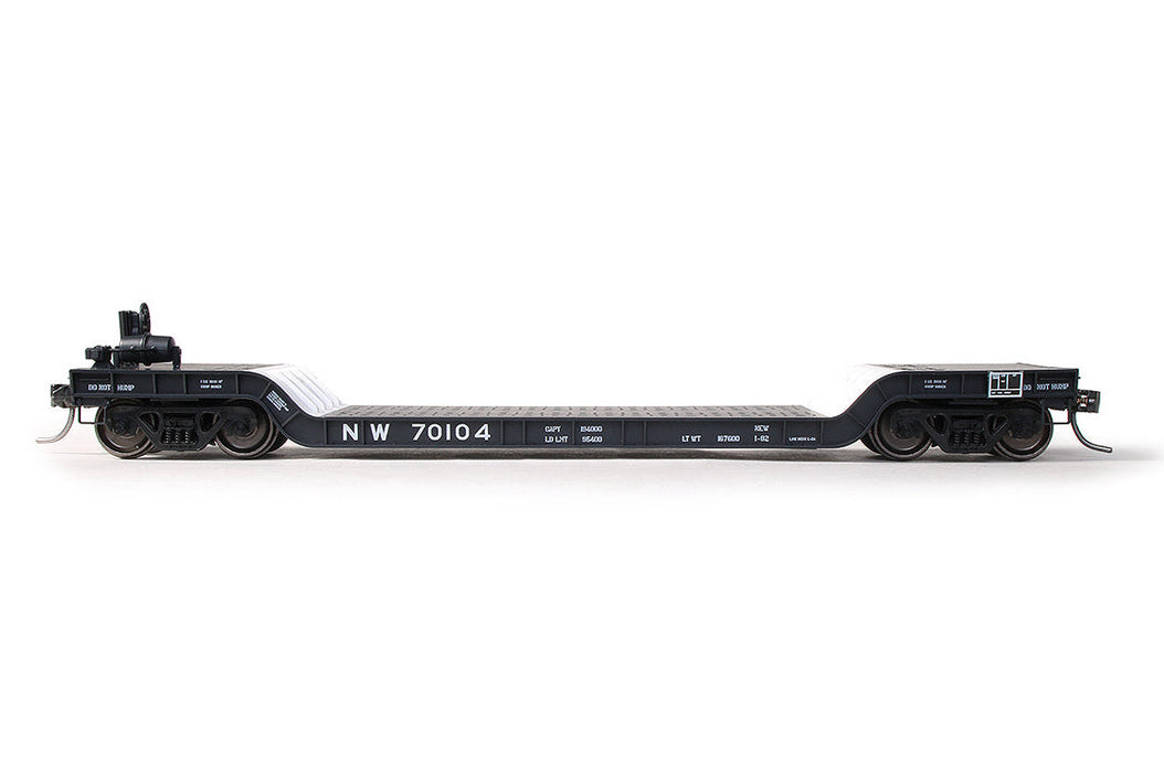 Exactrail Evolution EE1764-1 HO Scale Depressed Center Flatcar Norfolk & Western NW 70104