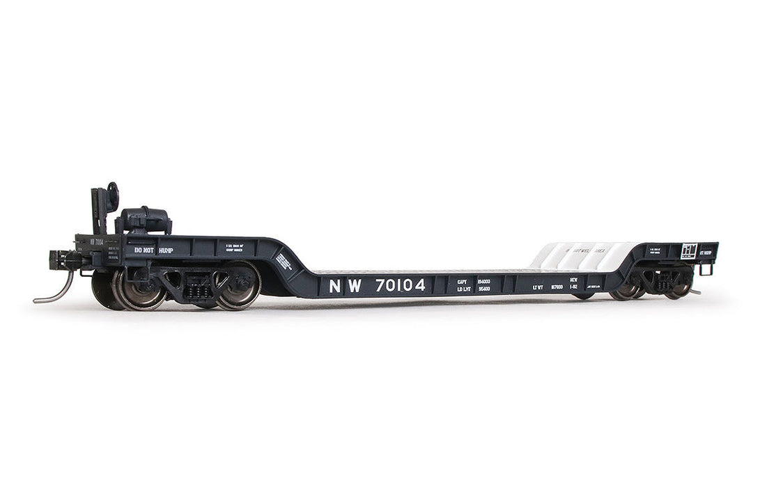 Exactrail Evolution EE1764-1 HO Scale Depressed Center Flatcar Norfolk & Western NW 70104