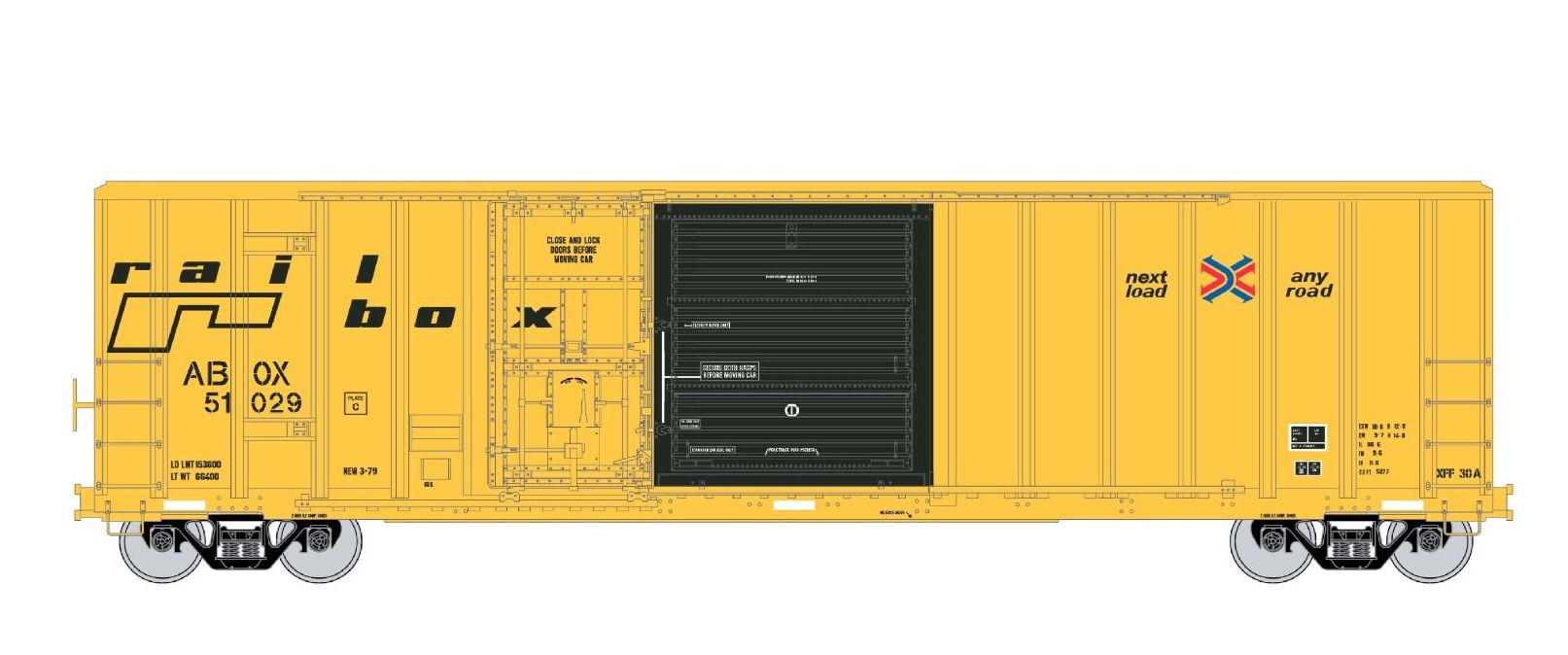 Exactrail Evolution EE1809-6 HO Scale FMC 5277 Combo Door Boxcar Railbox ABOX 51948