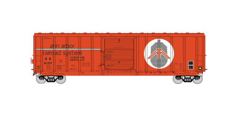 Exactrail Platinum EP80913-4 HO Scale PS 5344 Boxcar Ann Arbor AA 5191