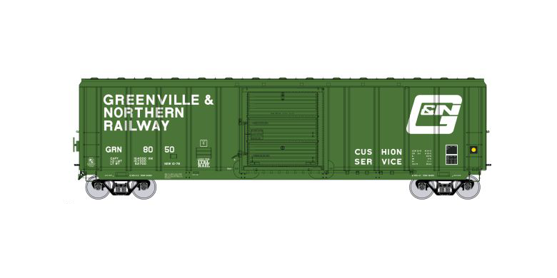 Exactrail Platinum EP80914-2 HO Scale PS 5344 Boxcar Greenville & Northern GRN 8062