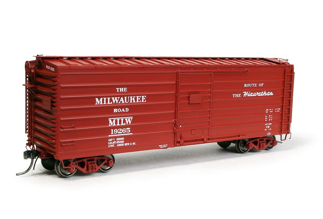 Exactrail Platinum EP82002-1 HO Scale 3898 Ribside Boxcar Milwaukee Road "Hiawatha 1940" MILW 19265