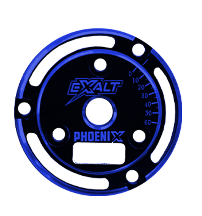EXALT 0233BL Black Phoenix Endplate with Blue Chamfered Edges