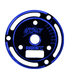 EXALT 0233BL Black Phoenix Endplate with Blue Chamfered Edges
