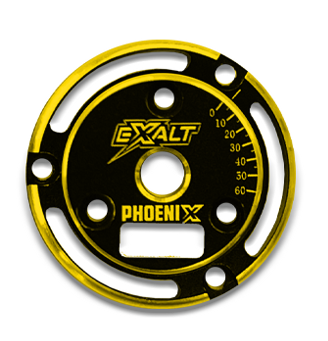 EXALT 0233G Black Phoenix Endplate with Gold Chamfered Edges