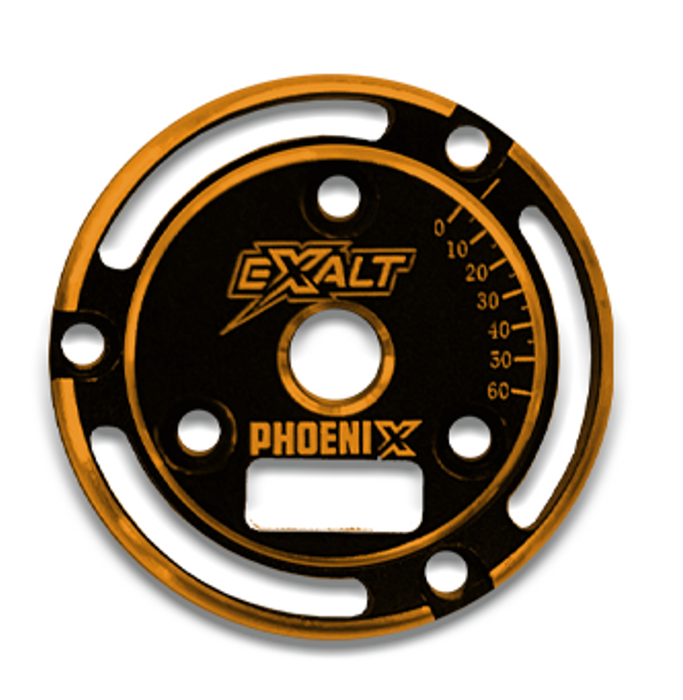 EXALT 0233O Black Phoenix Endplate with Orange Chamfered Edges