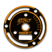 EXALT 0233O Black Phoenix Endplate with Orange Chamfered Edges