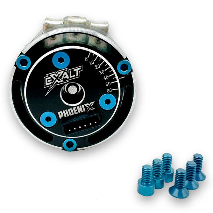 EXALT 0242B Complete Spec Motor Blue Aluminum Screw Kit