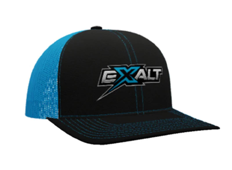 EXALT 104BL Exalt Snapback Hat, Flo Blue/ Black