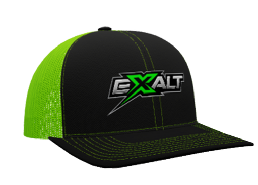 EXALT 104GN Exalt Snapback Hat, Flo Green / Black