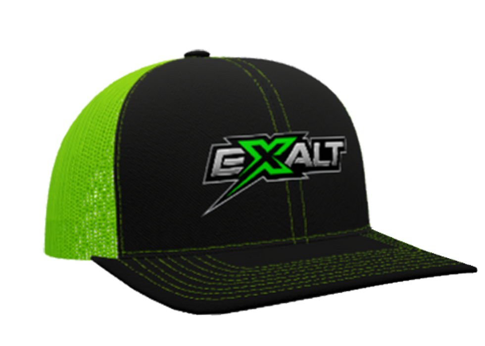 EXALT 104GN Exalt Snapback Hat, Flo Green / Black