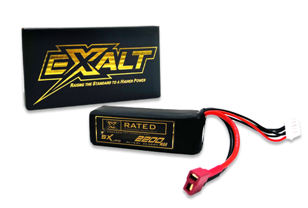EXALT 3504 4S 14.8V 2200MAH Starter Box w/Deans Connector, X-Rated LiPo Battery Series