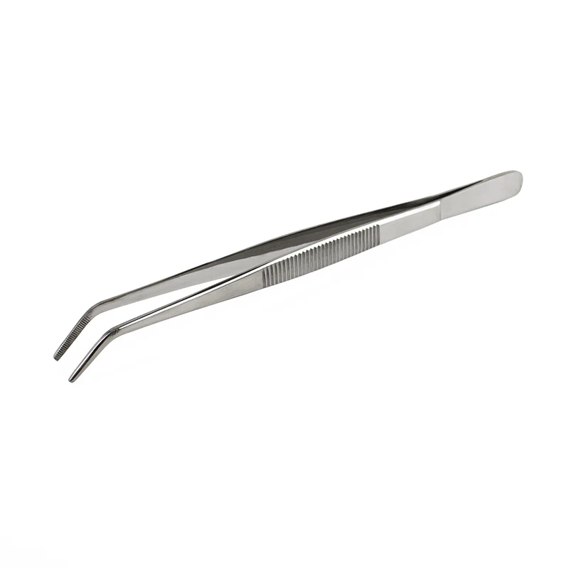 Excel 30415 Stainless Steel Tweezer, 6" Curved