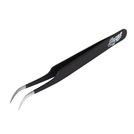 Excel 30420 Slant Point Tweezers, Black