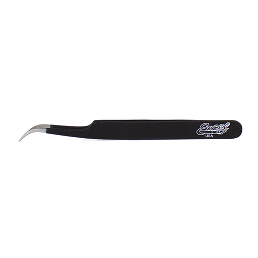 Excel 30420 Slant Point Tweezers, Black