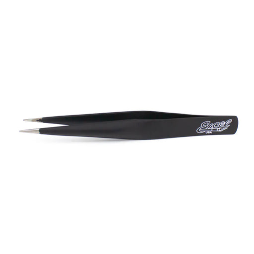 Excel 30422 Hollow Handle Tweezers, Black