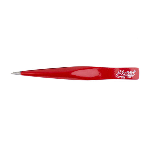 Excel 30428 Hollow Point Tweezers, Red