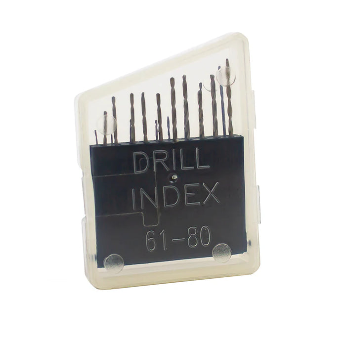 Excel 55511 20 Drill Bits, #61-80 with Case