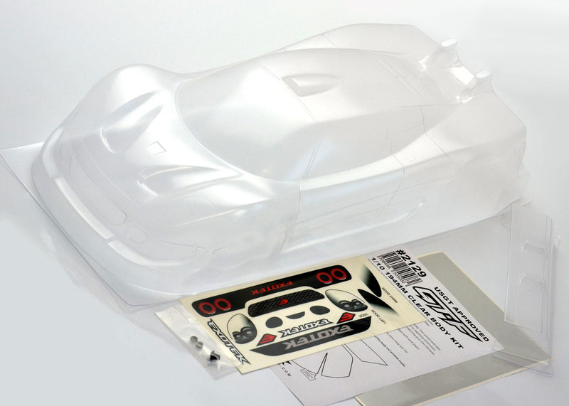 Exotek 2129 1/10 USGT GTF 194mm Clear Body with Wing