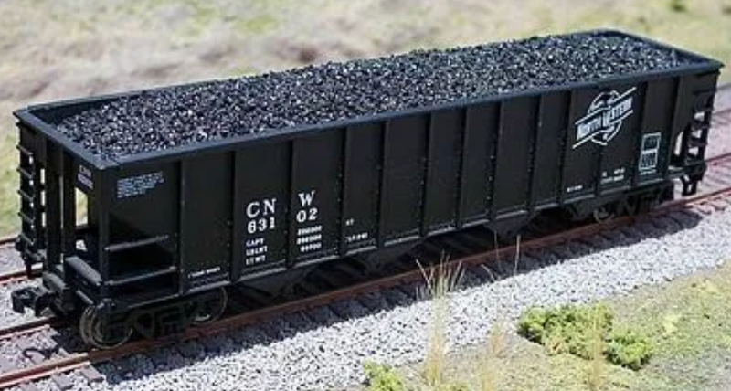 F&N Hobbies 81702 HO Scale Coal Load for Walther's 100 Ton 4 Bay Hopper Car (2 Pack)