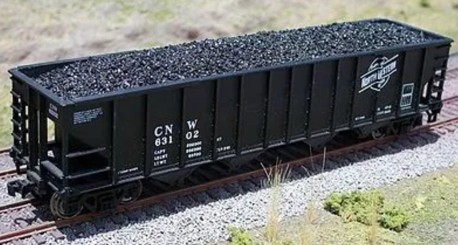 F&N Hobbies 81702 HO Scale Coal Load for Walther's 100 Ton 4 Bay Hopper Car (2 Pack)