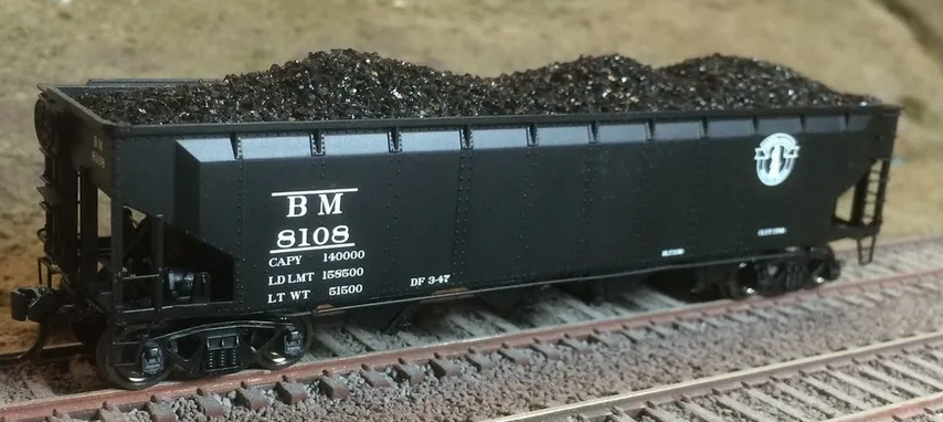 F&N Hobbies 81920 HO Scale Coal Load for BLI 70 Ton 4 Bay Hopper (2 Pack)
