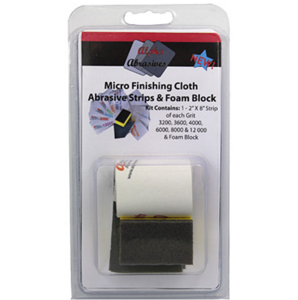 Flex-I-File 3000 Micro Finishing Abrasive Strips with Foam Block
