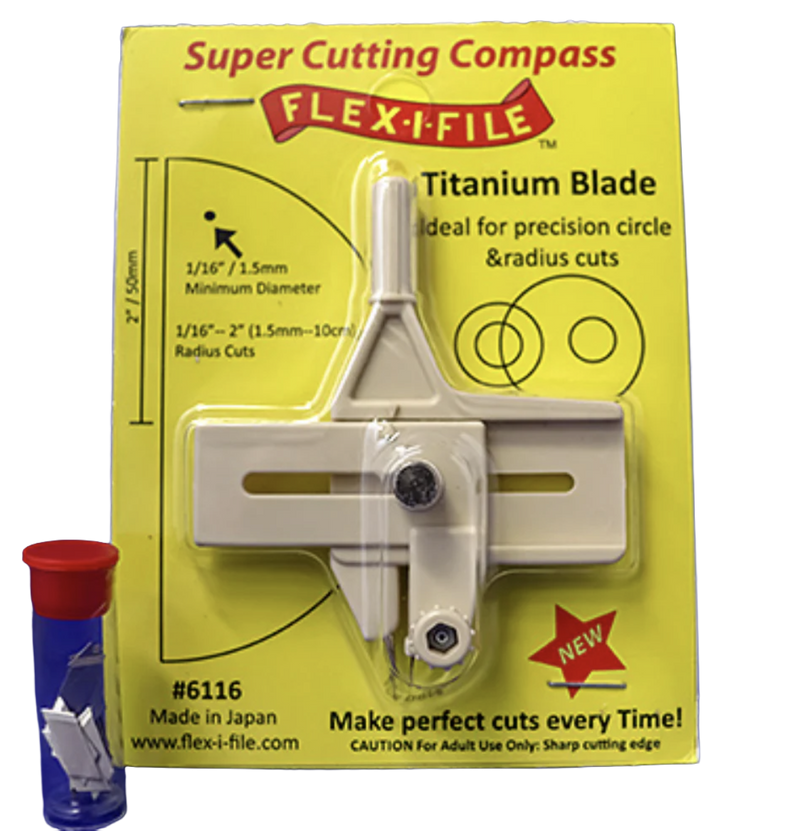 Flex-I-File 6116 Super Cutting Compass with Titanium Blade for Precision Circle & Radius Cuts