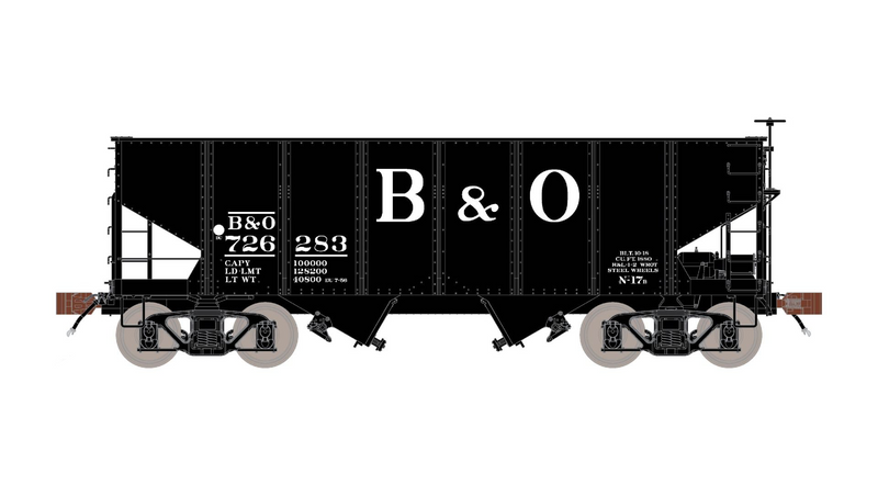 Fox Valley Models 15002 HO Scale USRA 55-Ton 2-Bay Open Hopper Baltimore & Ohio B&O 726327