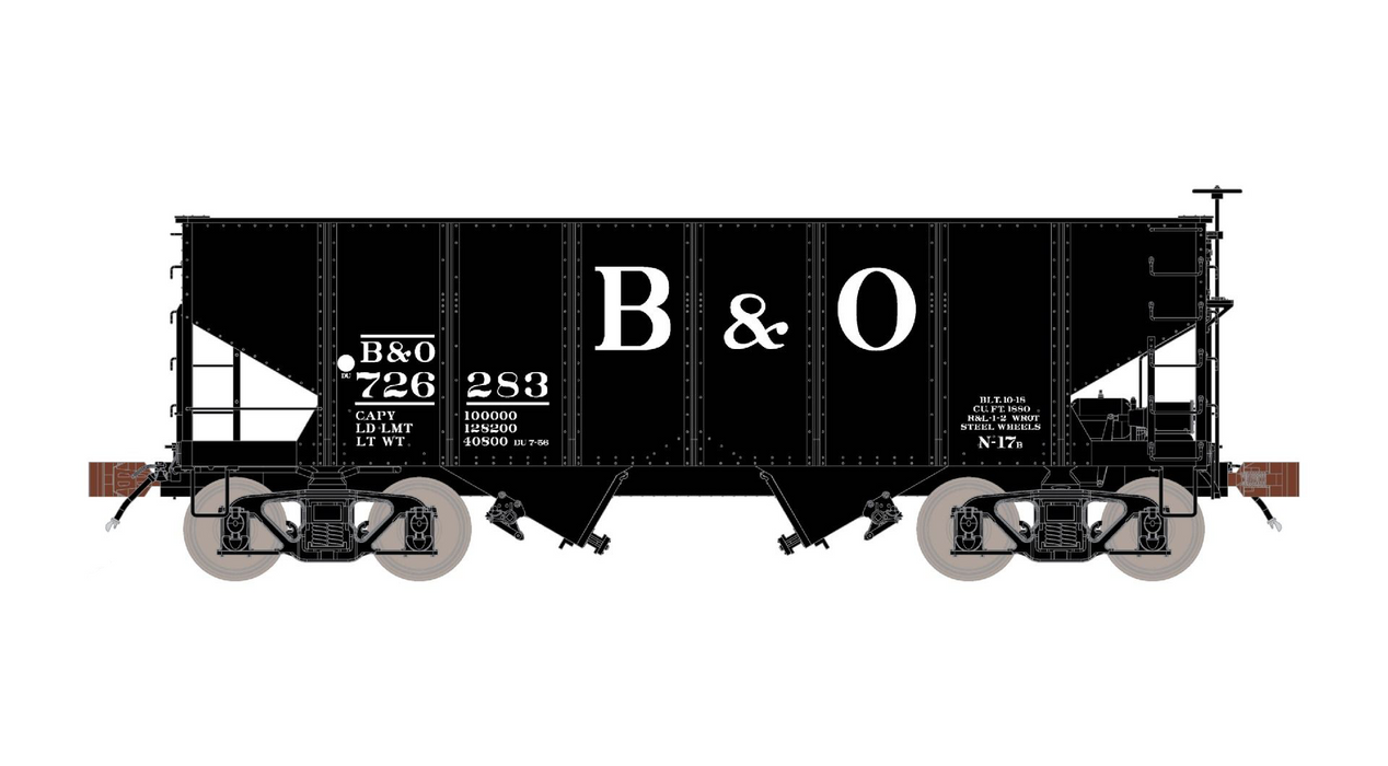 Fox Valley Models 15004 HO Scale USRA 55-Ton 2-Bay Open Hopper Baltimore & Ohio B&O 726408