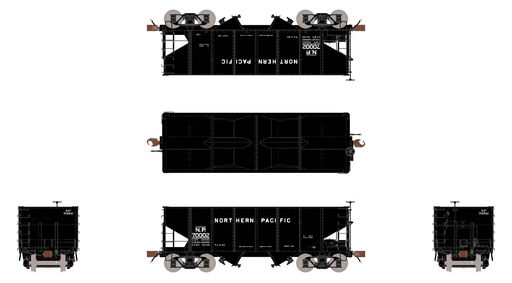 Fox Valley Models 15033 HO Scale USRA 55-Ton 2-Bay Open Hopper Northern Pacific NP 70021