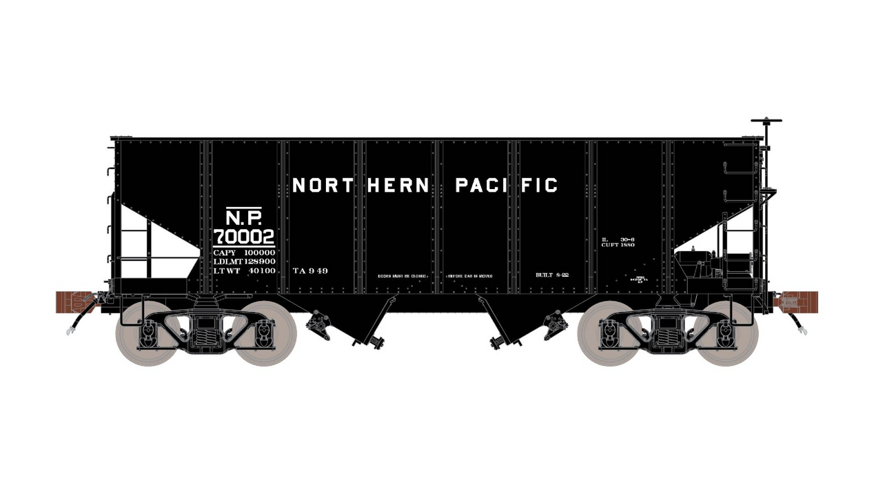 Fox Valley Models 15035 HO Scale USRA 55-Ton 2-Bay Open Hopper Northern Pacific NP 70034
