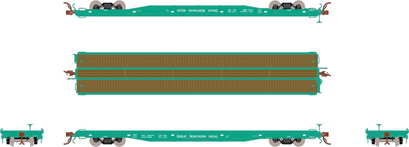 Fox Valley Models 15052 HO Scale 60' P-S F60GH Flatcar Great Northern GN 161073
