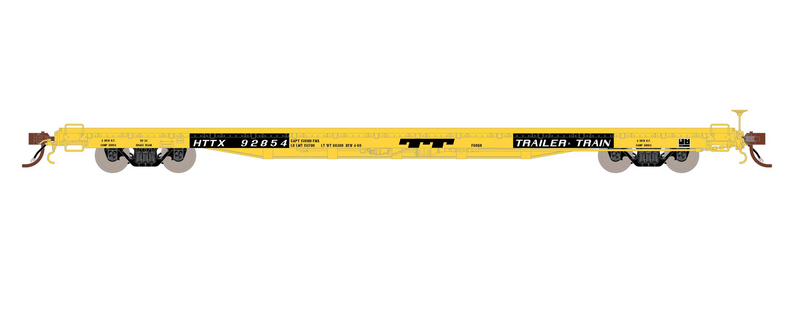 Fox Valley Models 15055 HO Scale 60' P-S F60GH Flatcar Trailer Train HTTX 92854