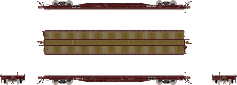Fox Valley Models 15067 HO Scale 60' P-S F60GH Flatcar Southern Pacific SP 599312