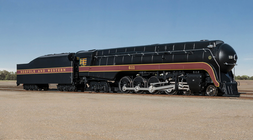 Fox Valley Models 38845 HO Scale N&W Class J 4-8-4, Norfolk & Western Spirit of Roanoke/Post 2015 N&W 611 DCC & Sound