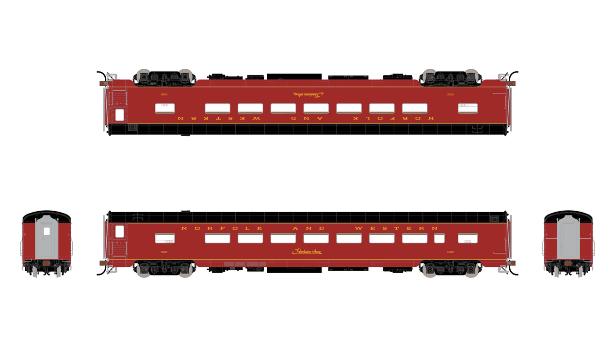 Fox Valley Models 38852 HO Scale Pullman-Standard Coach Norfolk & Western Powhatan Arrow N&W 535