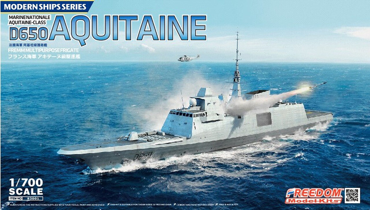 Freedom Model Kits 83001 1/700 FREMM D650 Aquitaine Frigate Model Ship Kit