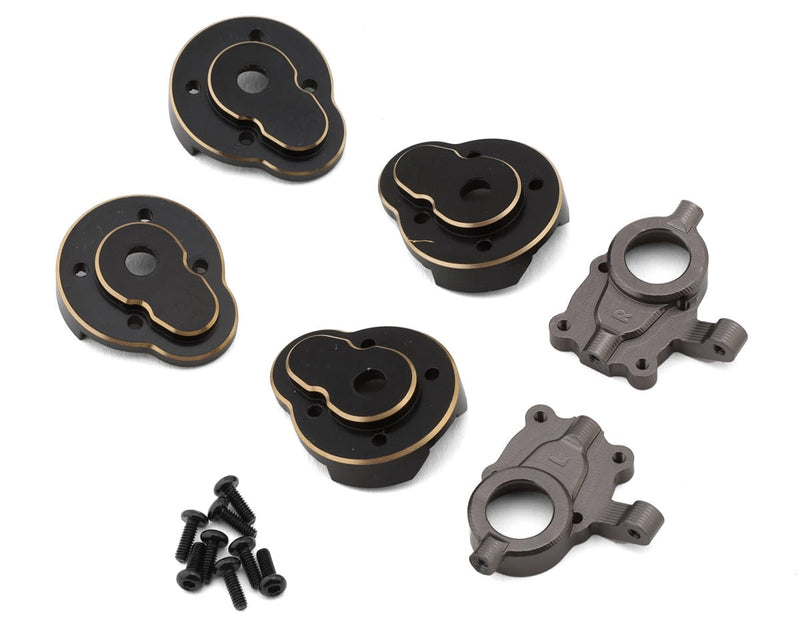 Furitek 2421 FX118 Brass Front & Rear Outer Portal Covers with Aluminum Inner Covers Set