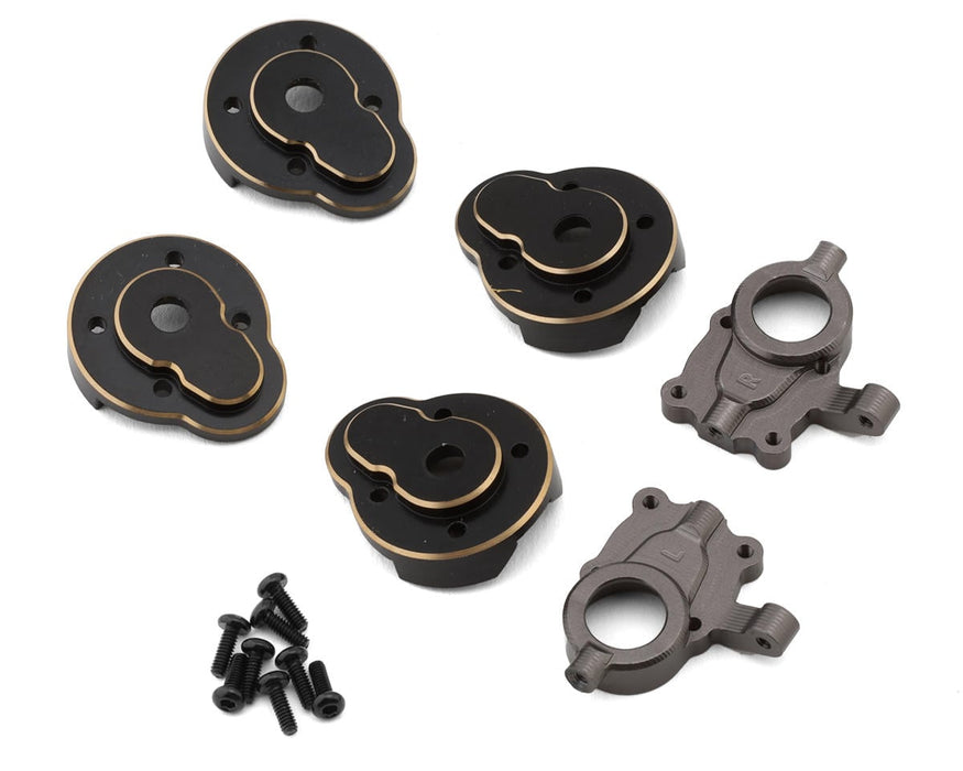 Furitek 2421 FX118 Brass Front & Rear Outer Portal Covers with Aluminum Inner Covers Set