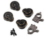 Furitek 2421 FX118 Brass Front & Rear Outer Portal Covers with Aluminum Inner Covers Set