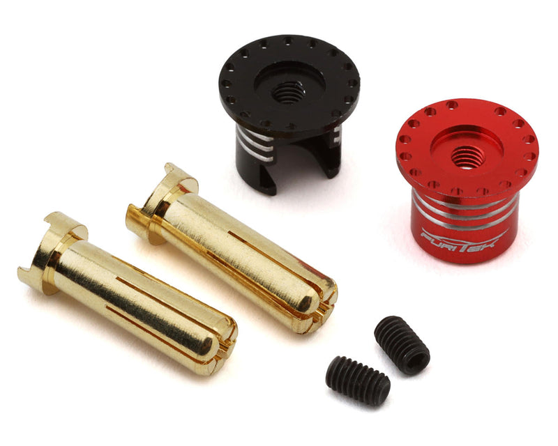 Furitek 2682 Heatsink Bullet Plug Grips with 5mm Bullets (Black/Red)