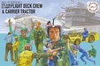 Fujimi 72345 1/72 USN Flight Deck Crew Figures & MD3 Tractor Model Kit