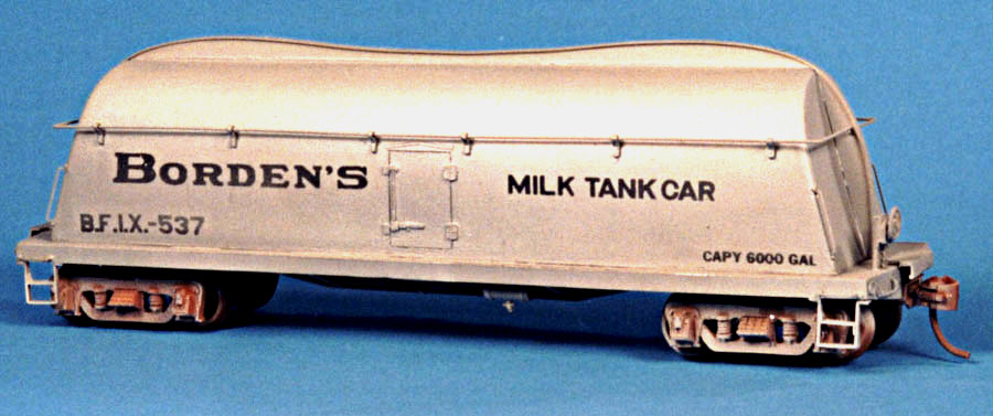 Funaro & Camerlengo 1012 HO Scale Borden's Milk Tank Car with Decals Resin Kit