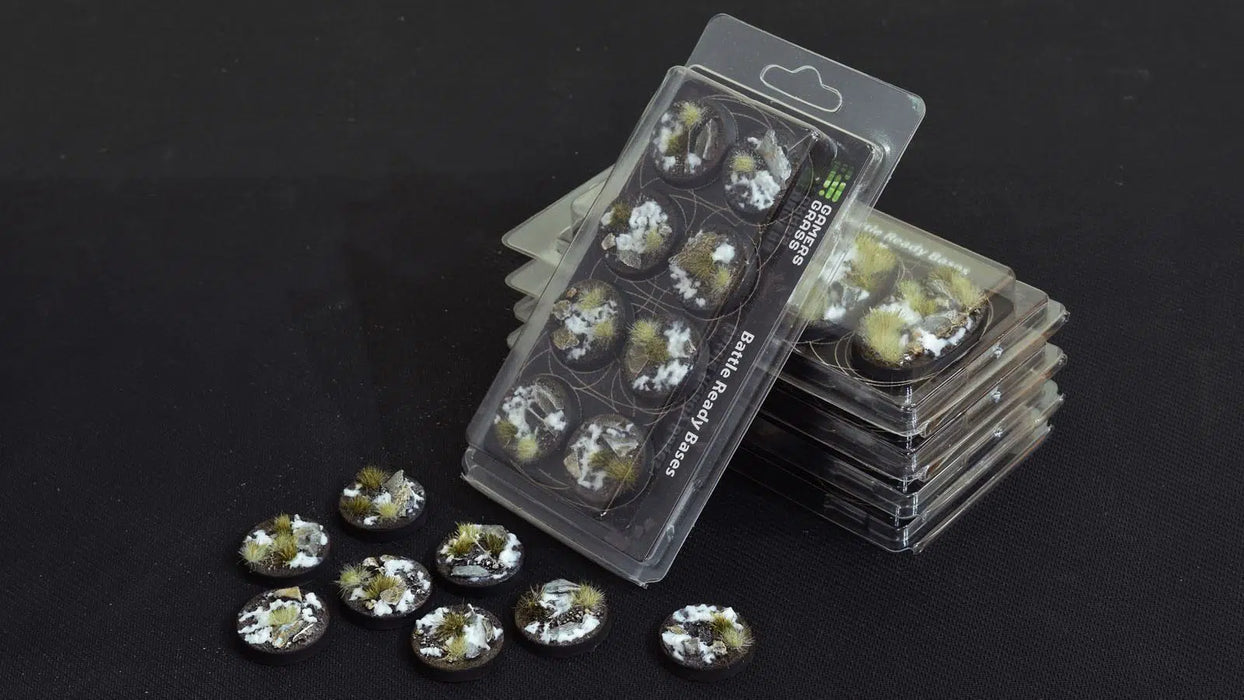 Gamers Grass 788269 32mm Winter Round Battle Ready Bases (8 Pack)