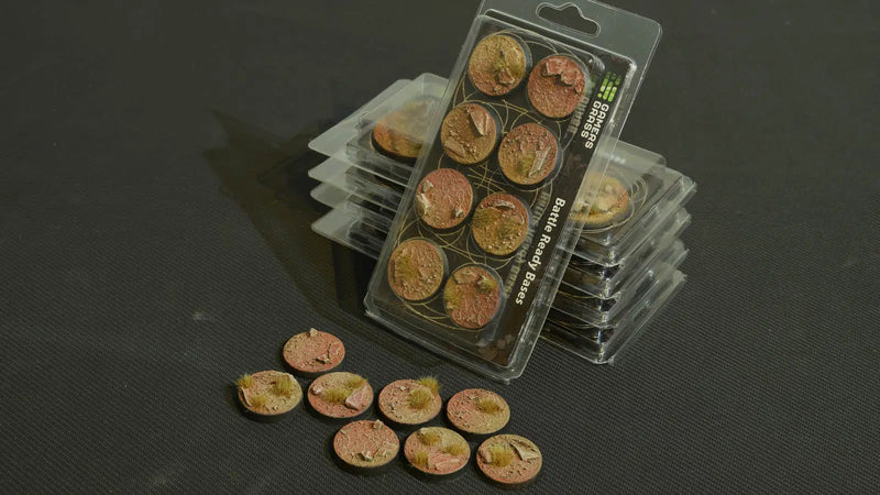Gamers Grass 788801 32mm Badlands Round Battle Ready Bases (8 Pack)