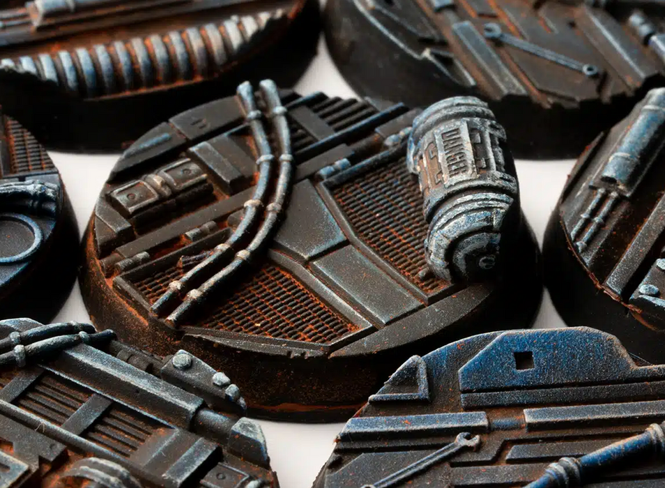 Gamer Grass 790224 32mm Spaceship Corridor Round Battle Ready Bases (8 Pack)